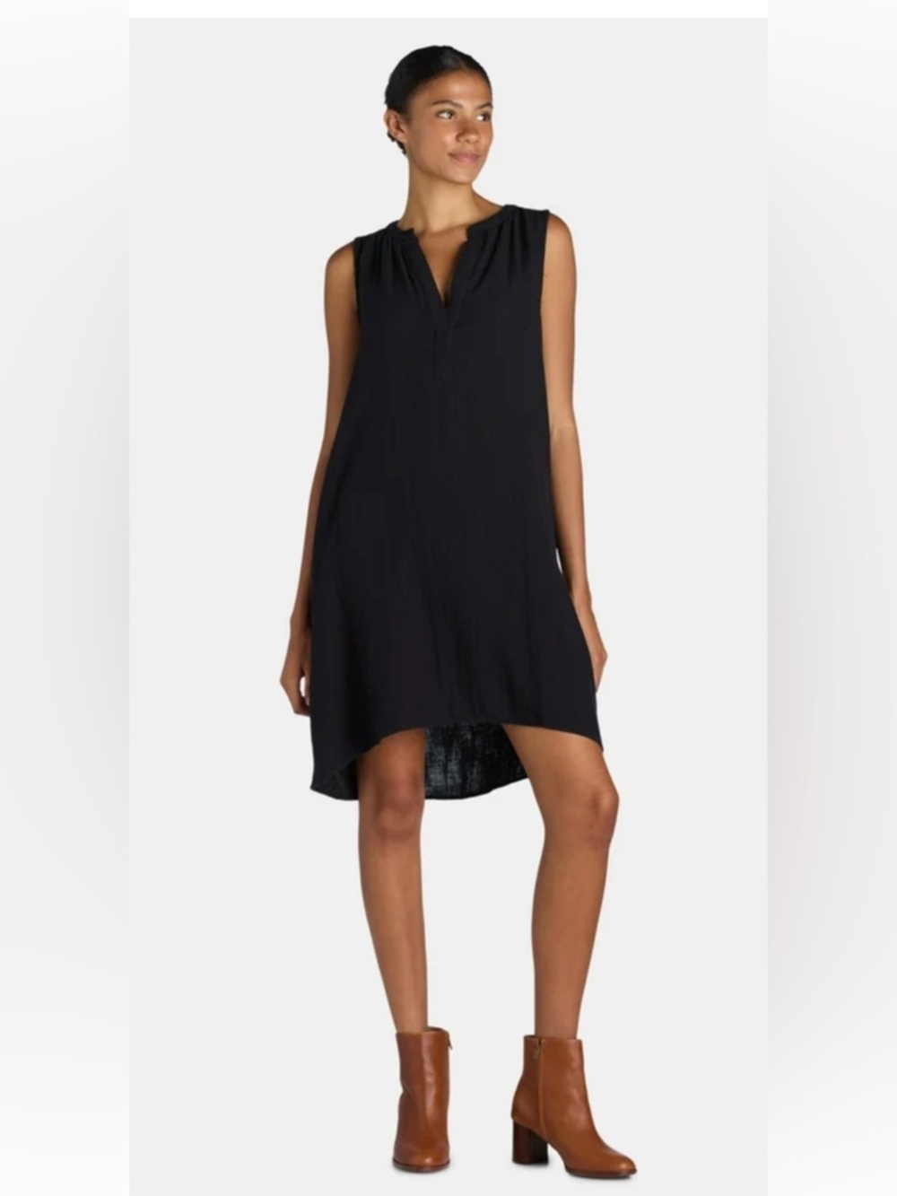White House Black Market Navy V-Neck Dress
